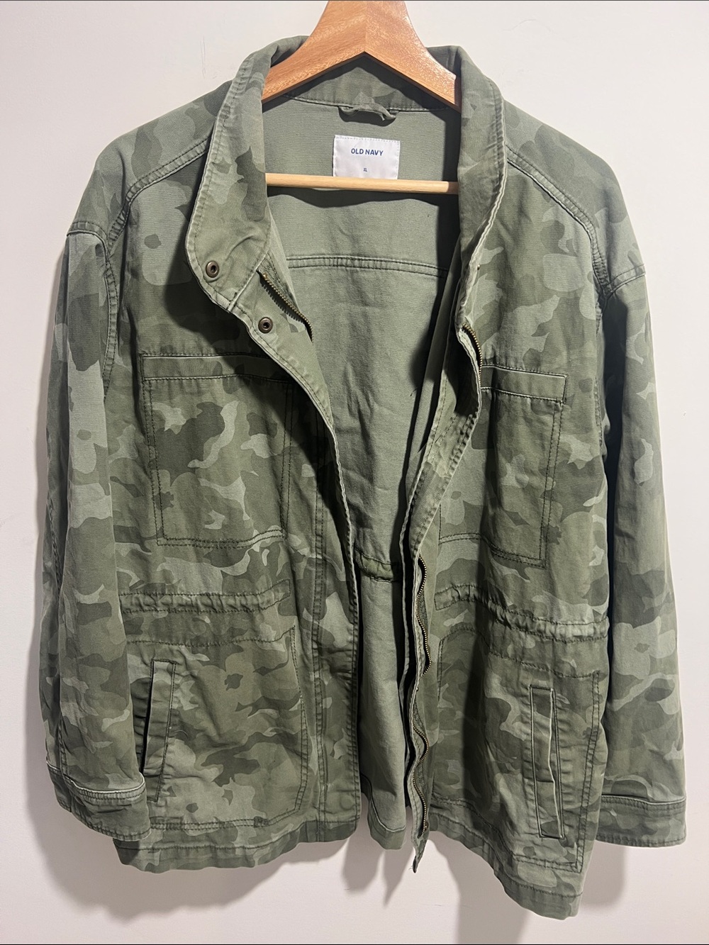 Old Navy Olive Green Camo Utility Jacket Size XL